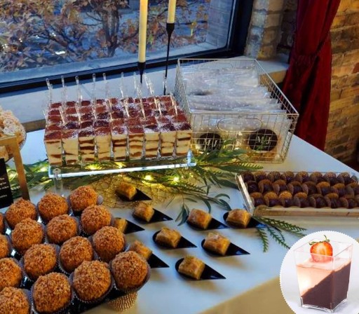Dezertné šálky, Fingerfood TOWER nádoba na občerstvenie, 110 ml, 12 ks