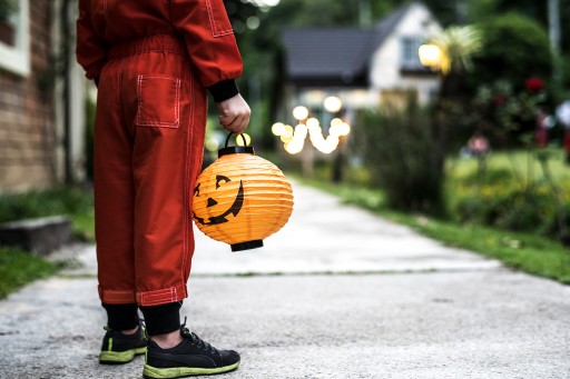 LED tekvicový HALLOWEEN svietiaci papierový lampáš
