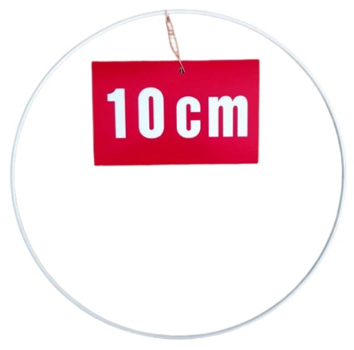BIELY krúžok/ráfik pre lapače snov a makramé 10 cm