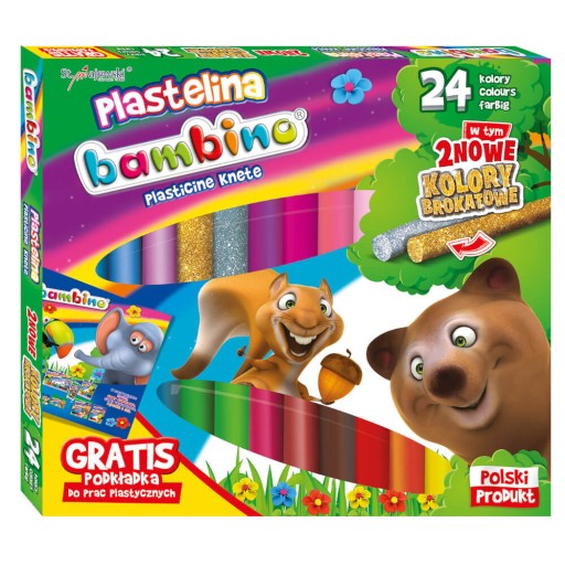 24-farebná školská plastelína + BAMBINO podložka