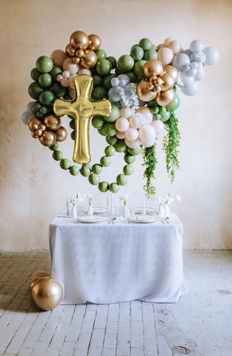 Communion Cross fóliový balón - 91 x 63 cm