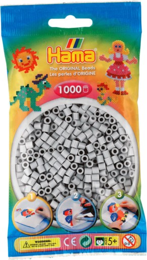Korálky SVETLO SIVÁ 1000 ks HAMA MIDI 207-70