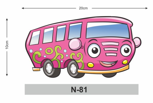 Detská samolepka na stenu auto 20x10cm
