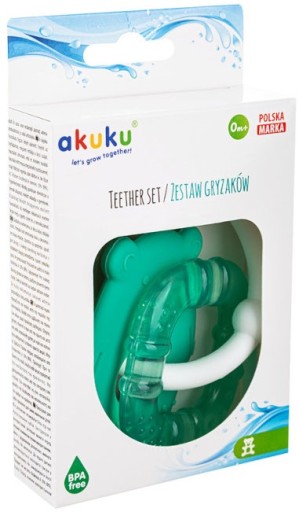 AKUKU Silikónové ortodontické hryzátko, ZÚBKY