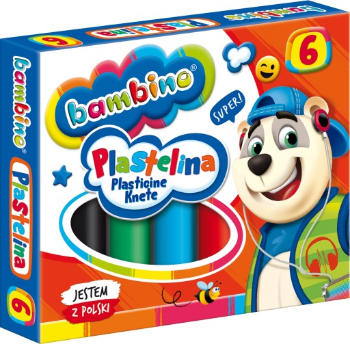 BAMBINO ŠKOLA Plastelína, okrúhla, 6 FAREB