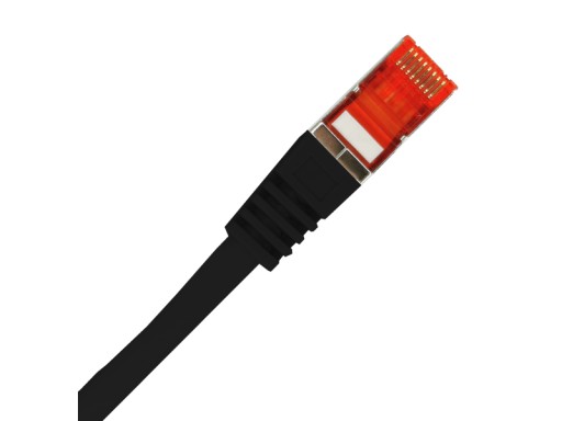 Čierny prepojovací kábel kat.6 F/UTP 0,5m RJ45 / RJ45