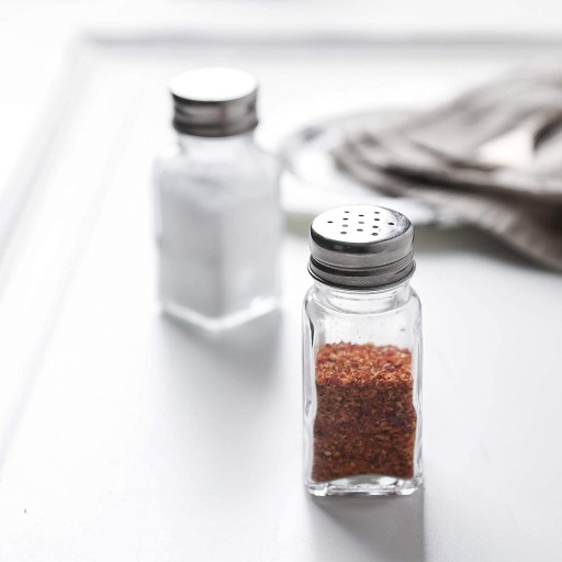 SOĽNIČKA PAPRIKA SET SKLENENÁ NÁDOBA 2 ks