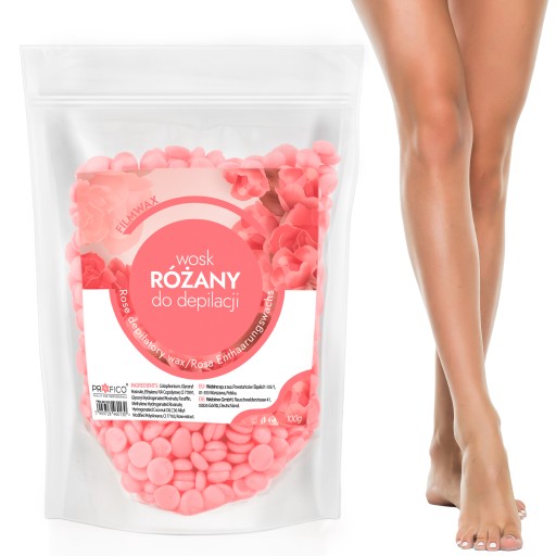 Tvrdé voskové ružové kvapky Profico bez ramienok 100 g na depiláciu