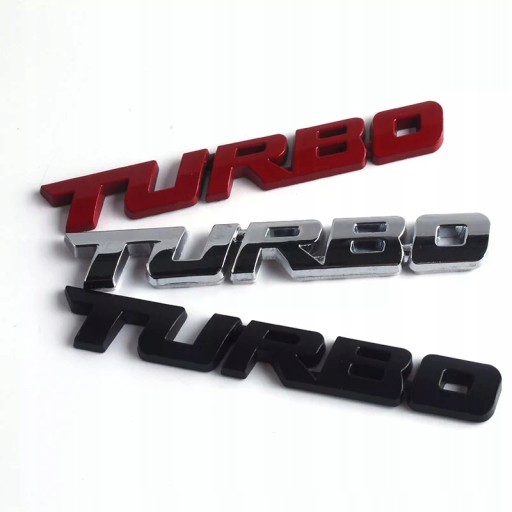 Emblém Turbo, optika turbíny, červený štýl, RED INSTRUCTION Speed Hit