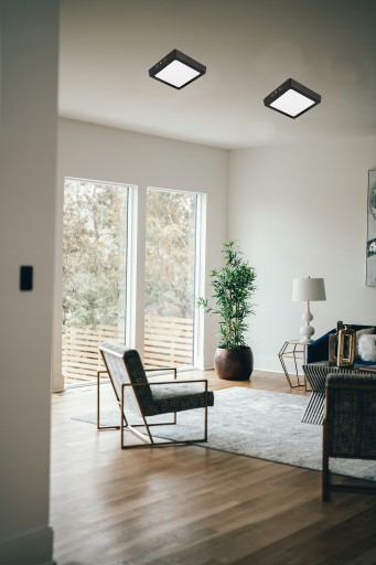 Prisadený LED panel 6W, neblikavý, CCD, štvorcový, silný, neutrálny