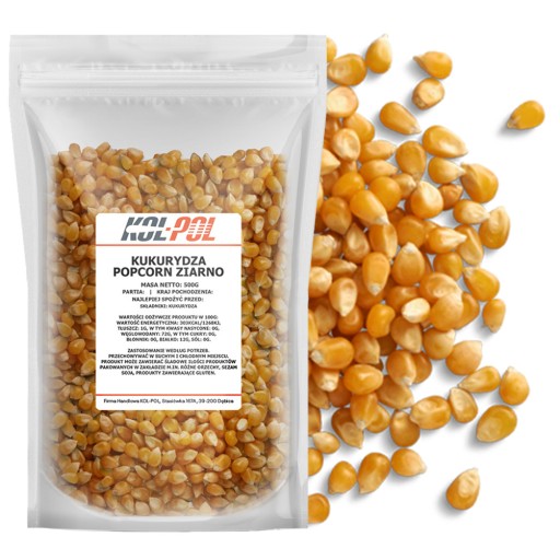 POPCORN 500g Zrno na praženie bez soli