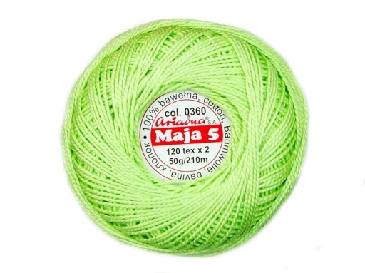 Cordonek MAJA 5 Ariadna 0360 celadon 50g 210m