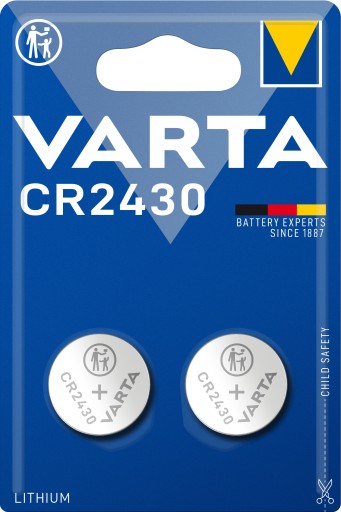 2x VARTA CR2430 TLAČIDLÁ BATÉRIA CR 2430 LITHIUM 3V