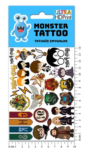 UMÝVAJÚCE DOČASNÉ TETOVANIE PRE DETI HARRY POTTER ORIGINÁLNE DIZAJNY