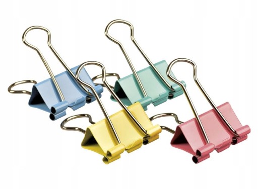 Kancelárske sponky 19 mm Color Mix 40 kusov