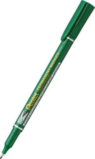 ZELENÝ permanentný popisovač 0,6-1mm PENTEL