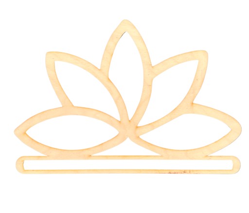 DREVENÁ POLOVIČNÁ MANDALA ZÁKLADNÁ RÚČKA KVETOVÉ KVETY DARČEK LOTUS 19CM OZDOBY