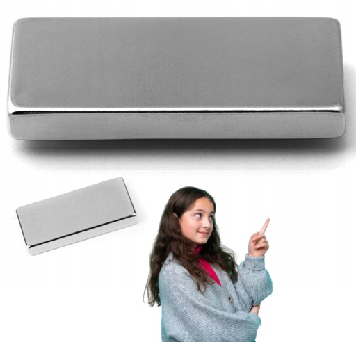 SILNÉ NEODYMOVÉ MAGNETY 40x20x2 mm SILNÉ