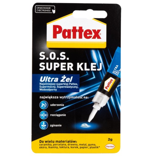 PATTEX SUPER GLUE POWER GEL S.O.S. 2G 1ks/BAL