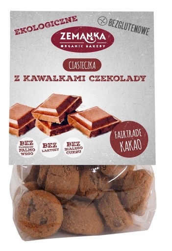 COOKIES S ČOKOLÁDOVÝMI KÚSKAMI, BEZLEPKOVÉ, BIO 100 g - ZEMANKA