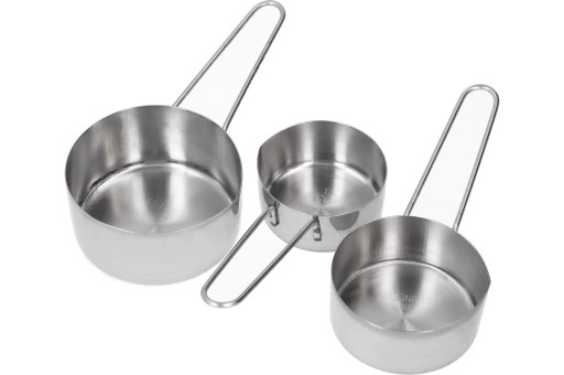 KUCHYŇSKÁ ODMERNÁ SADA 4 KOVOVÝCH LYŽIC V SÚPRAVE OCEL 60/80/125/250 ML