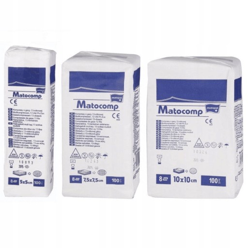 NESTERILNÉ KOMPRESY 5x5cm 100ks - 13n8w matocomp