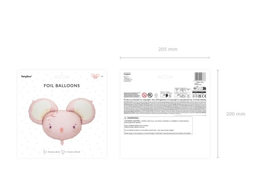 Fóliový balón MOUSE MOUSE veľký 75 cm pre HEL