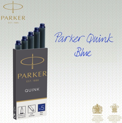5 kusov dlhých NÁPLŇOV pre perá PARKER modré