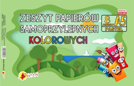Zápisník samolepiacich papierov PASTEL A5 8k Shan