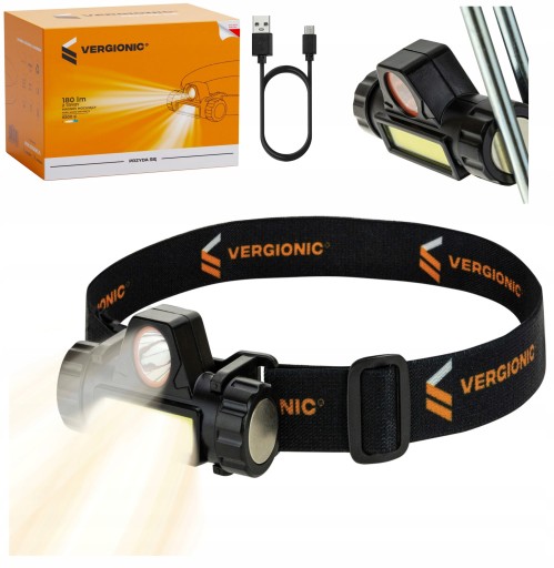 VERGIONICKÁ ČELOVÁ LAMPA S MAGNETOM PRE USB LED