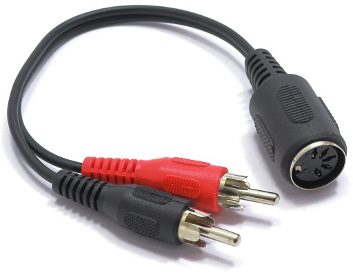 ADAPTÉR DIN 5 KOLÍKOVÁ ZÁSUVKA 2X RCA ZÁSTRČKA VITALCO