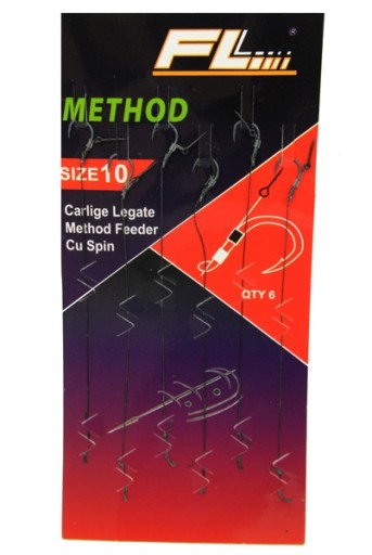 6ks METHOD FEEDER HOOKS pletený náväzec S VLASOM a ihlou - 10