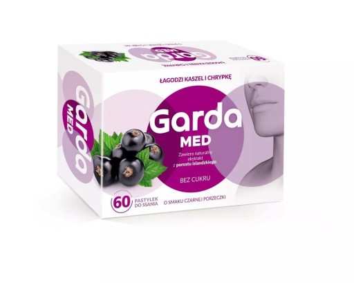 Garda Med pastilky, príchuť ríbezle, 60 kusov