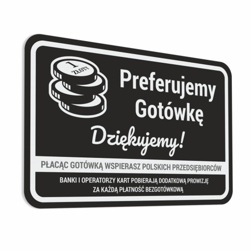 Nálepka - Preferujeme hotovosť 10x15