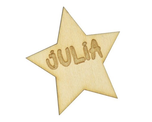 Drevená kľúčenka pre hviezdu STAR s darčekom GRAVÍROVANIE