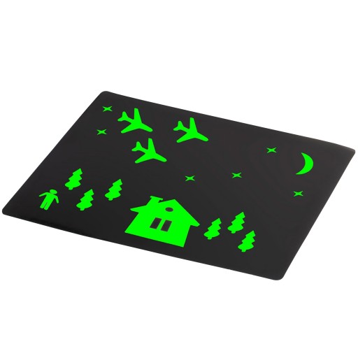 KREATÍVNA MAGICKÁ FLUO LIGHT MAĽOVACIA TABUĽA UV ŽIARENÝ TEXT