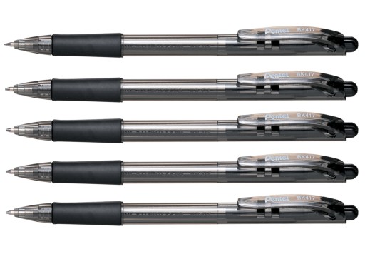 PENTEL WOW 0,7 automatické guľôčkové pero čierne 5 ks.
