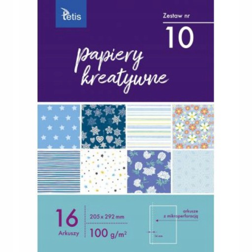 Sada kreatívnych papierov TETIS KB030-10