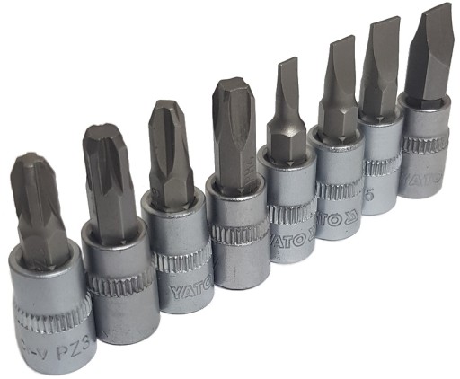 YATO - L-KEYS KEYS 1/4'' SADA ZÁSUVEK - PH PZ PLOCHÉ 8 KS