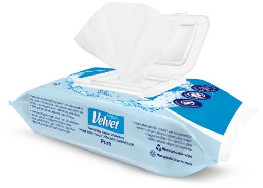 ZAMATOVÝ VLHČENÝ TOALETNÝ PAPIER PURE 1 BAL.