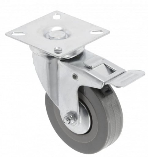 Otočné koleso 75mm šedé 50kg s brzdou