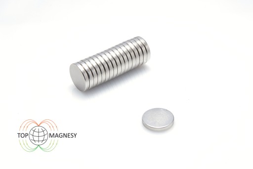 Neodymový magnet valcový MW 12,5x2 N38 10 ks