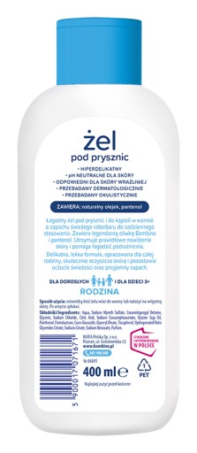 BAMBINO FAMILY Sprchový gél Rebarbora 400 ml