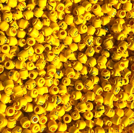 Lego New Pack Sada žltých hláv Náhodné hlavy žlté 10 ks