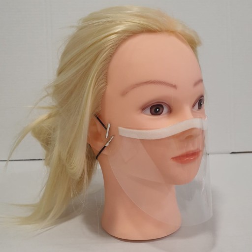 Mini priehľadná maska s 2 elastickými pásikmi
