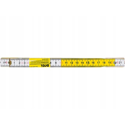Biela a žltá drevená miera Drel MZW-0010 - 1m