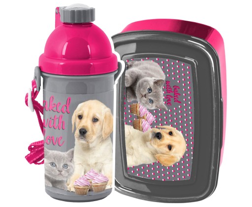 Fľaša na obed pre psov a mačky, bezpečná, BPA FREE