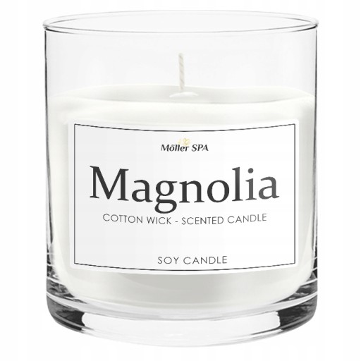 Möller SPA MAGNOLIA - PRÍRODNÁ SÓJOVÁ VONNÁ SVIEČKA V SKLE 400g
