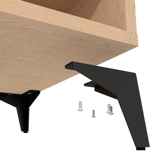Diamantová nábytková noha 13 cm, moderná, čierna