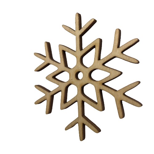 Drevená hviezda 6,5 cm, preglejka, vianočný eko dekor